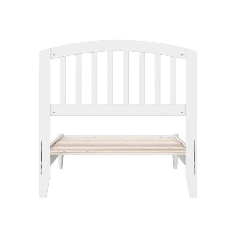 Pemberly Row Quincy Twin Wood Low Profile Platform Bed in White