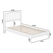 Pemberly Row Quincy Twin Wood Low Profile Platform Bed in White