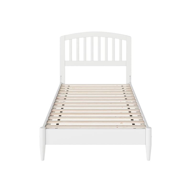 Pemberly Row Quincy Twin Wood Low Profile Platform Bed in White