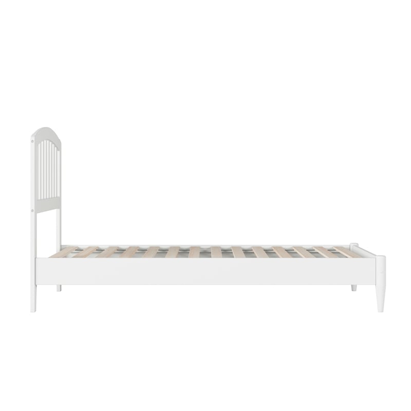 Pemberly Row Quincy Twin Wood Low Profile Platform Bed in White