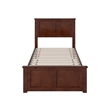 Pemberly Row Charlotte Twin XL Low Profile Platform Bed  in Walnut
