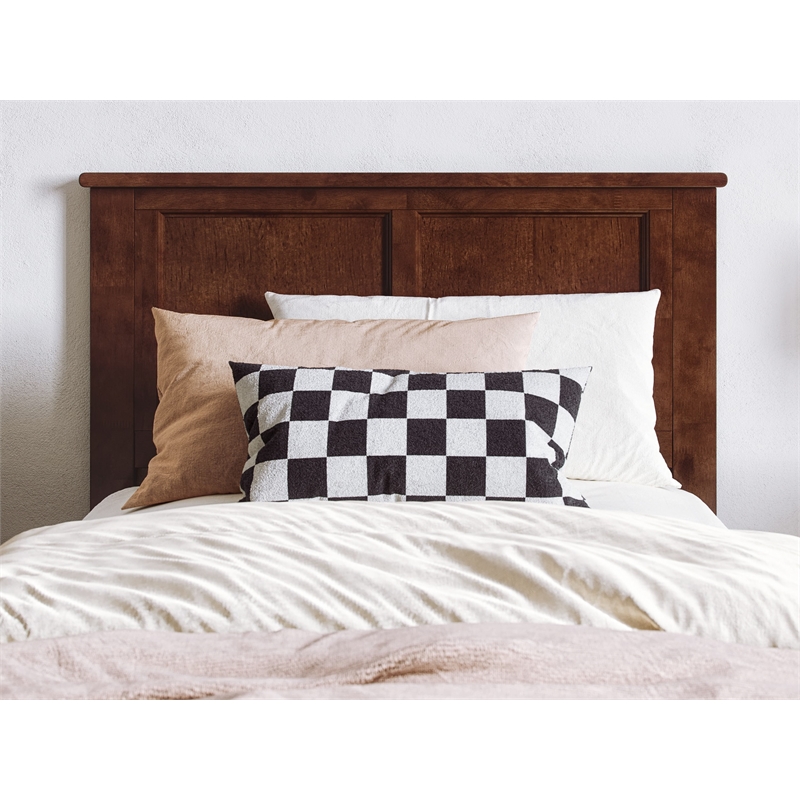 Pemberly Row Charlotte Twin XL Low Profile Platform Bed  in Walnut