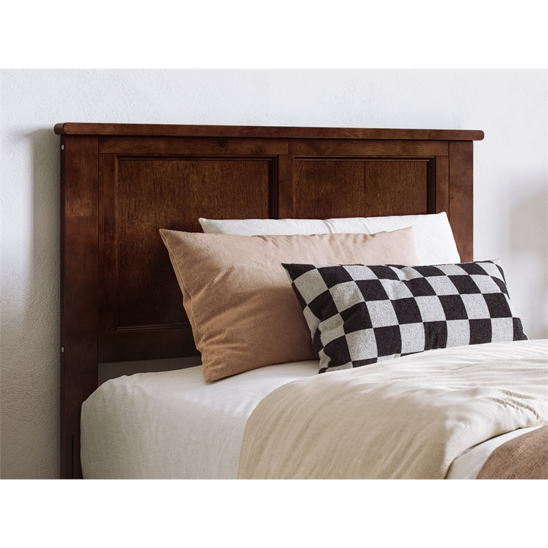 Pemberly Row Charlotte Twin XL Low Profile Platform Bed  in Walnut