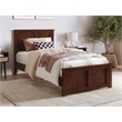 Pemberly Row Charlotte Twin XL Low Profile Platform Bed  in Walnut