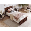 Pemberly Row Charlotte Twin XL Low Profile Platform Bed  in Walnut