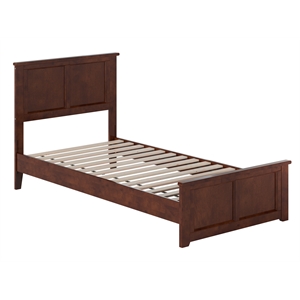 Pemberly Row Charlotte Twin XL Low Profile Platform Bed  in Walnut