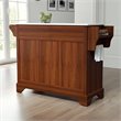Pemberly Row Modern Wood Granite Top Kitchen Island in Cherry
