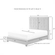 Pemberly Row Modern Microfiber Upholstered King Panel Bed in Shale