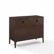 Pemberly Row Modern Wood Record Storage Media Console - Dark Brown