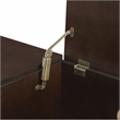Pemberly Row Modern Wood Record Storage Media Console - Dark Brown