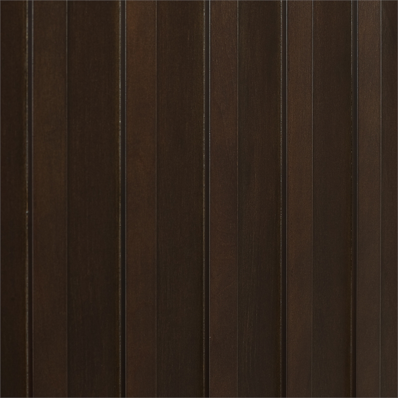 Pemberly Row Modern Wood Record Storage Media Console - Dark Brown