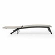 Pemberly Row Steel Metal Sling Chaise Lounge in Gray (Set of 2)