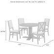 Pemberly Row 5 Piece Modern Wood Round Dining Set in Rustic Brown