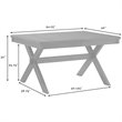 Pemberly Row Wood 7 Piece Butterfly Leaf Trestle Dining Set in Slate