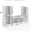Pemberly Row 3PC Entertainment Center/Sideboard with Pantry Set White