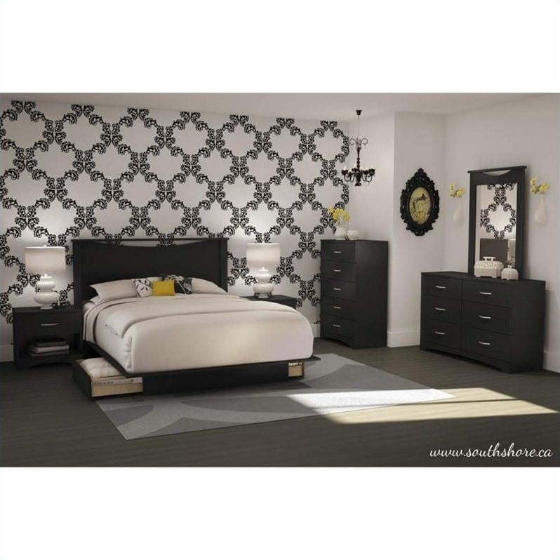 Pemberly Row 3-Piece Set with Nightstand Single Lingerie Chest & Double Dresser
