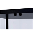 Pemberly Row Contemporary Wood 2 Piece 5 Shelf Glass Curio Cabinet Set in Black