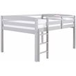 Pemberly Row Contemporary Solid Wood Low Loft Bed Frame Full in Gray