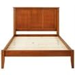 Pemberly Row Contemporary Solid Wood Full Panel Platform Bed in Cherry