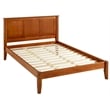 Pemberly Row Contemporary Solid Wood Full Panel Platform Bed in Cherry