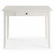Pemberly Row Contemporary Writing Desk with One Drawer in White Finish