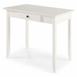 Pemberly Row Contemporary Vanity Table with One Drawer in White Finish