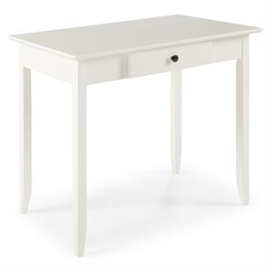 Pemberly Row Contemporary Vanity Table with One Drawer in White Finish