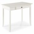 Pemberly Row Contemporary Vanity Table with One Drawer in White Finish