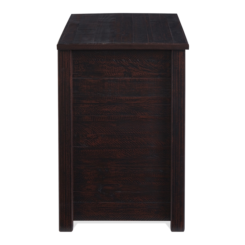 Pemberly Row Solid Wood 3-Drawer Nightstand in Antique Walnut