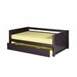 Pemberly Row Solid Wood Twin Daybed Panel Headboard / Twin Trundle in Cappuccino