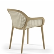 Pemberly Row Resin Patio Dining Chair in Coffee - (Set of 2)