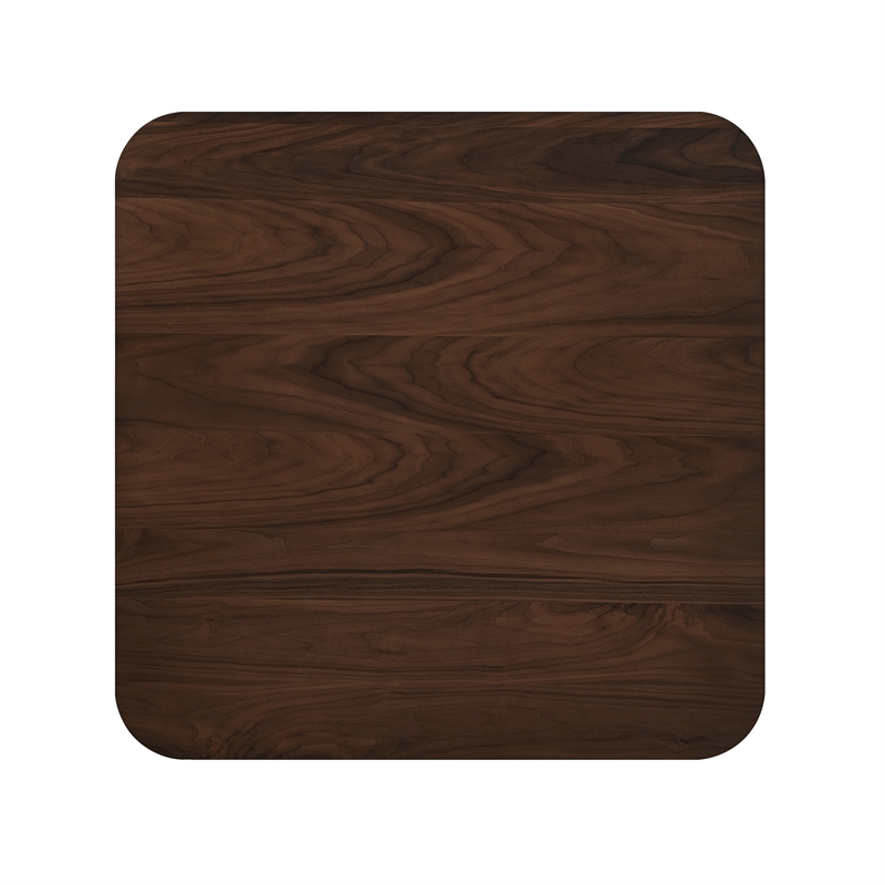 Pemberly Row Square Shape Modern Wood Coffee Table in Walnut