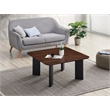 Pemberly Row Square Shape Modern Wood Coffee Table in Walnut