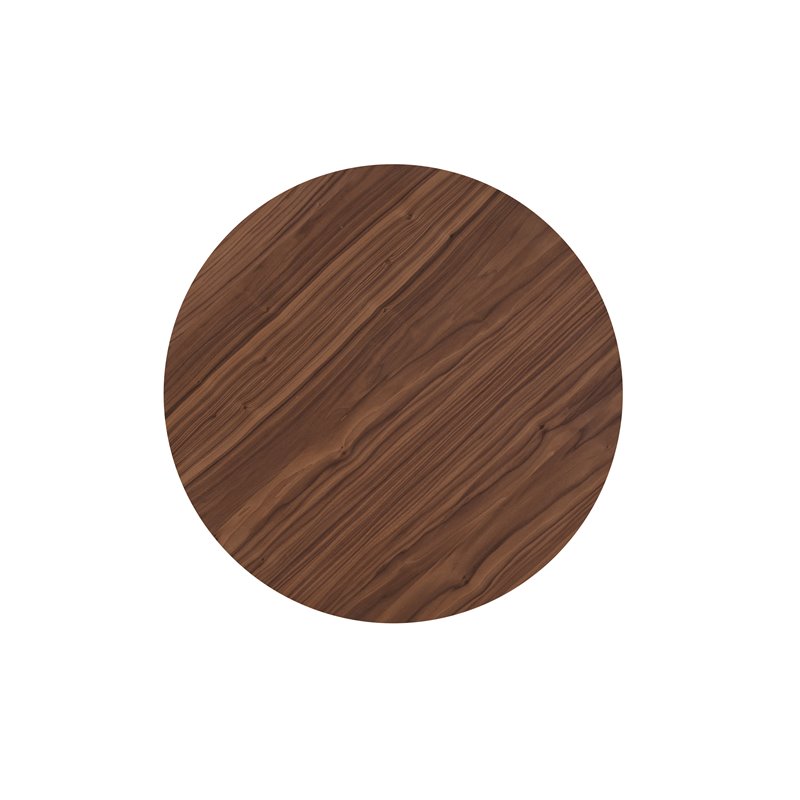 Pemberly Row Round Shape Mid-Century Wood Coffee Table in Brown