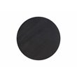 Pemberly Row Round Shape Mid-Century Wood Coffee Table in Black
