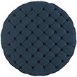 Pemberly Row Modern Upholstered Fabric and Solid Wood Ottoman in Azure