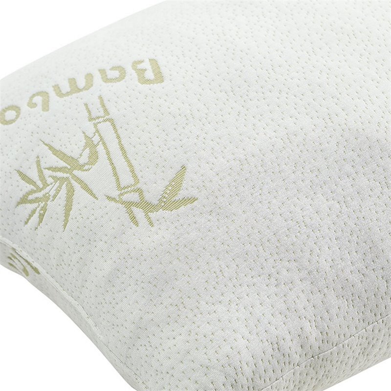 Pemberly Row Rayon and Polyester Fabric King Size Pillow in White