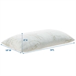 Pemberly Row Rayon and Polyester Fabric King Size Pillow in White