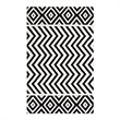Pemberly Row Contemporary 8' x 10' Area Rug in Black and White