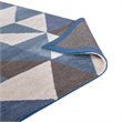 Pemberly Row Contemporary Mosaic 5' x 8' Area Rug in Blue and Gray