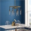 Pemberly Row 12-Light Modern Metal Chandelier in Antique Brass