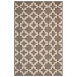 Pemberly Row Contemporary 5' x 8' Trellis Area Rug in Beige Finish