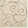 Pemberly Row 5' x 8' Scrolling Vine Shag Area Rug in Cream and Beige