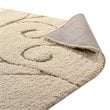 Pemberly Row 5' x 8' Scrolling Vine Shag Area Rug in Cream and Beige
