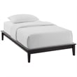Pemberly Row Twin Modern Solid Wood Platform Bed Frame in Cappuccino