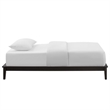 Pemberly Row Twin Modern Solid Wood Platform Bed Frame in Cappuccino