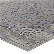 Pemberly Row Contemporary 8' x 10' Turkish Area Rug in Blue and Cream