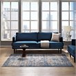 Pemberly Row 5' x 8' Floral Lattice Area Rug in Blue and Gray