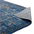 Pemberly Row 5' x 8' Floral Lattice Area Rug in Dark Blue and Yellow