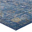 Pemberly Row 5' x 8' Floral Lattice Area Rug in Dark Blue and Yellow